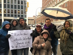 Catholic Workers at the protest